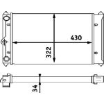 MAHLE Kühler, Motorkühlung CR 408 000S MAHLE Kühler, Motorkühlung CR 408 000S