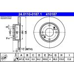 BREMSSCHEIBE PEUGEOT P. 106/205/309/405 85-04247 X 10ZE RUBAMI 24.0110-0187.1 BREMSSCHEIBE PEUGEOT P. 106/205/309/405 85-04247 X 10ZE RUBAMI 24.0110-0187.1