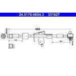 ATE Bremsschlauch 24.5176-0654.3 ATE Bremsschlauch 24.5176-0654.3
