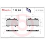 BREMBO Bremsklötze VA P 83 048 BREMBO Bremsklötze VA P 83 048