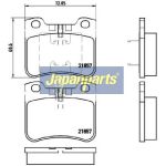 Japanparts Bremsbeläge PA-0600AF Japanparts Bremsbeläge PA-0600AF