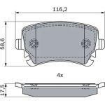 Bosch Bremsbelagsatz 0 986 424 056 Bosch Bremsbelagsatz 0 986 424 056