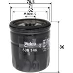 Valeo Ölfilter 586146