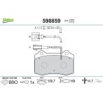 Valeo Bremsbelagsatz 598859 Valeo Bremsbelagsatz 598859