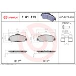 BREMBO Bremsklötze VA P 61 113 BREMBO Bremsklötze VA P 61 113