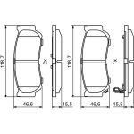 Bosch Bremsbelagsatz 0 986 494 230 Bosch Bremsbelagsatz 0 986 494 230