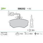 Valeo Bremsbelagsatz 598252 Valeo Bremsbelagsatz 598252