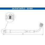 ATE Bremsschlauch 24.5147-0470.3 ATE Bremsschlauch 24.5147-0470.3