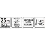Ta û Verfügt ▄ber Gewebe für Kabelbündel 25M 19mm YT-81501