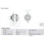 Bosch Lichtmaschine 0 986 082 070 Bosch Lichtmaschine 0 986 082 070