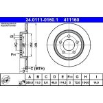 Bremsscheibe Mazda T. 3/5 1,8-2,3 03-13 24.0111-0160.1 Bremsscheibe Mazda T. 3/5 1,8-2,3 03-13 24.0111-0160.1