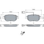 Bosch Bremsbelagsatz Scheibenbremse 0 986 TB2 961 Bosch Bremsbelagsatz Scheibenbremse 0 986 TB2 961