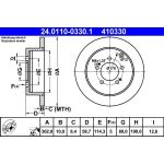 Bremsscheibe Peugeot T. 4007 2.2 Hdi/2.4 16V 07 24.0110-0330.1