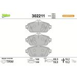 302211 Valeo Bremsbelagsatz 302211 302211 Valeo Bremsbelagsatz 302211