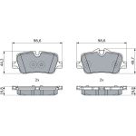 Bosch Bremsbelagsatz 0 986 460 055 Bosch Bremsbelagsatz 0 986 460 055