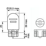 Glühlampe (Box 1 Stück) W21/5W 12V 5W Pures Licht 1 987 301 079 Glühlampe (Box 1 Stück) W21/5W 12V 5W Pures Licht 1 987 301 079