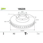 VALEO Bremsscheibe 186229