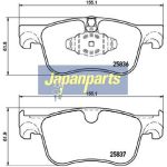 Japanparts Bremsbeläge PA-0612AF Japanparts Bremsbeläge PA-0612AF