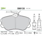 Valeo Bremsbelagsatz 598135 Valeo Bremsbelagsatz 598135