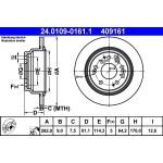 ATE Bremsscheibe Honda Hinterachse Accord 2.0-2.4 03-08 Combi 24.0109-0161.1 ATE Bremsscheibe Honda Hinterachse Accord 2.0-2.4 03-08 Combi 24.0109-0161.1