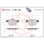 BREMBO Bremsklötze HA P 85 124 BREMBO Bremsklötze HA P 85 124