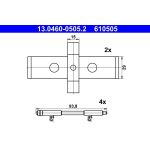 ATE Zubehörsatz, Scheibenbremsbelag 13.0460-0505.2 ATE Zubehörsatz, Scheibenbremsbelag 13.0460-0505.2