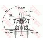 TRW Radbremszylinder BWH231 TRW Radbremszylinder BWH231