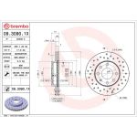 09.3090.1X Brembo Xtra Bremsscheibe Vorderachse, Ø 236 × 20 mm, gelocht, innenbelüftet, UV-beschichtet – 09.3090.1X 09.3090.1X Brembo Xtra Bremsscheibe Vorderachse, Ø 236 × 20 mm, gelocht, innenbelüftet, UV-beschichtet – 09.3090.1X