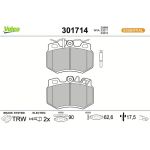 301714 Valeo Bremsbelagsatz 301714 301714 Valeo Bremsbelagsatz 301714