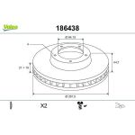 Valeo Bremsscheibe 186438 Valeo Bremsscheibe 186438