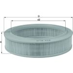 LX 81 MAHLE Luftfilter LX 81, Filtereinsatz, Höhe 62 mm – u. a. für Ford Capri I (ECJ), Renault 11 (B/C37_), 9 (L42_) – OE Nummer 1444K3 - l LX 81 MAHLE Luftfilter LX 81, Filtereinsatz, Höhe 62 mm – u. a. für Ford Capri I (ECJ), Renault 11 (B/C37_), 9 (L42_) – OE Nummer 1444K3 - l