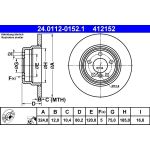 Bremsscheibe Bmw T. X5 3.0-4.4 00-06 24.0112-0152.1 Bremsscheibe Bmw T. X5 3.0-4.4 00-06 24.0112-0152.1