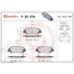BREMBO Bremsklötze VA P 30 076 BREMBO Bremsklötze VA P 30 076