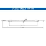 ATE Handbremsseil 24.3727-0493.2 ATE Handbremsseil 24.3727-0493.2