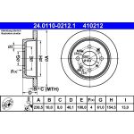 Bremsscheibe Honda T. Accord/Civic/Concerto/Crx 85-01 24.0110-0212.1 Bremsscheibe Honda T. Accord/Civic/Concerto/Crx 85-01 24.0110-0212.1