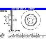 Bremsscheibe Ford P. Mondeo 00-07 Power Disc 24.0324-0161.1 Bremsscheibe Ford P. Mondeo 00-07 Power Disc 24.0324-0161.1