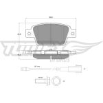 TOMEX brakes Bremsbelagsatz, Scheibenbremse TX 12-511 TOMEX brakes Bremsbelagsatz, Scheibenbremse TX 12-511