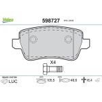 Valeo Bremsbelagsatz 598727 Valeo Bremsbelagsatz 598727