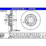 Bremsscheibe Vw P. Lupo/Polo 94-05 Power Disc 24.0318-0106.1 Bremsscheibe Vw P. Lupo/Polo 94-05 Power Disc 24.0318-0106.1