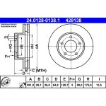 ATE Bremsscheibe 24.0128-0138.1