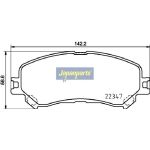 Japanparts Bremsbeläge PA-0707AF Japanparts Bremsbeläge PA-0707AF