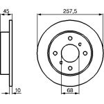 Bremsscheibe HA 0 986 478 564 Bremsscheibe HA 0 986 478 564