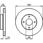 Bremsscheibe VA 0 986 478 728 Bremsscheibe VA 0 986 478 728