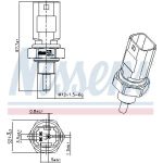 NISSENS Sensor, Kühlmitteltemperatur 207001 NISSENS Sensor, Kühlmitteltemperatur 207001