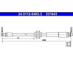 ATE Bremsschlauch 24.5112-0463.3 ATE Bremsschlauch 24.5112-0463.3