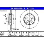 Bremsscheibe Vw T. T5 03 24.0122-0211.1 Bremsscheibe Vw T. T5 03 24.0122-0211.1