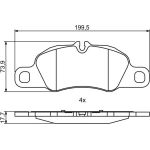 Bosch Bremsbelagsatz Vorderachse 0 986 494 784 Bosch Bremsbelagsatz Vorderachse 0 986 494 784