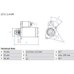 Bosch Starter 0 986 019 840 Bosch Starter 0 986 019 840
