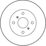 TRW Bremsscheibe Toyota Corolla 1.3-1.6/1.8D 87-93 DF1423 TRW Bremsscheibe Toyota Corolla 1.3-1.6/1.8D 87-93 DF1423