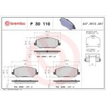 BREMBO Bremsklötze VA P 30 110 BREMBO Bremsklötze VA P 30 110